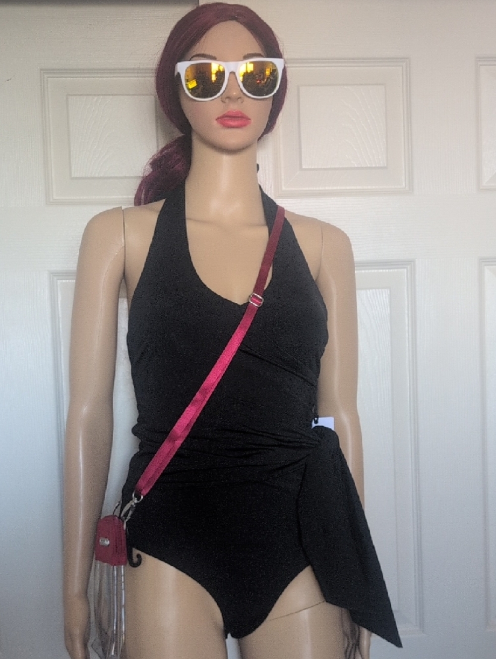 Onia Elena one piece swimsuit & Baggallini bag